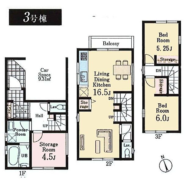 こちらの間取り図で、お部屋の配置や動線をイメージしていただけます。お部屋ごとの広さやレイアウトを参考に、生活のシーンを思い描いてみてください。