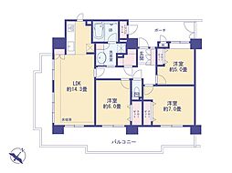 ルナコート等々力 3LDKの間取図画像