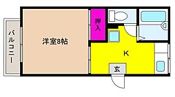 ハイツ吉野 1Kの間取図画像