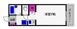 スズキハウス 1Kの間取図画像