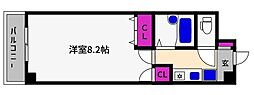ヴィラ・セゾン甲南 1Kの間取図画像