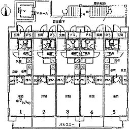 エスポアール・石川 1Kの間取図画像