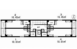 アーバン幟町 5階ワンルームの間取り