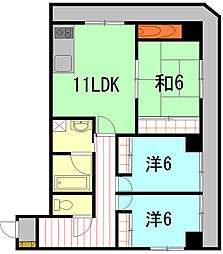 さだもりびるぢぃんぐ 3LDKの間取図画像