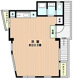 Zeebop下北沢 2階ワンルームの間取り