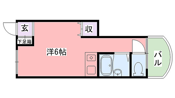 エナブルビル ｜兵庫県西宮市里中町1丁目(賃貸マンション1R・3階・17.98㎡)の写真 その2