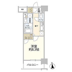 オープンレジデンシア今池 1Kの間取り