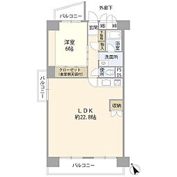 西川口パークハウス 1LDKの間取図画像