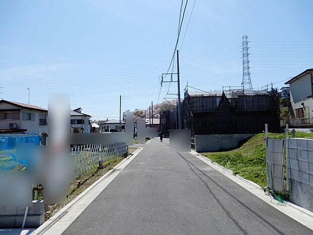 前面道路&現地土地