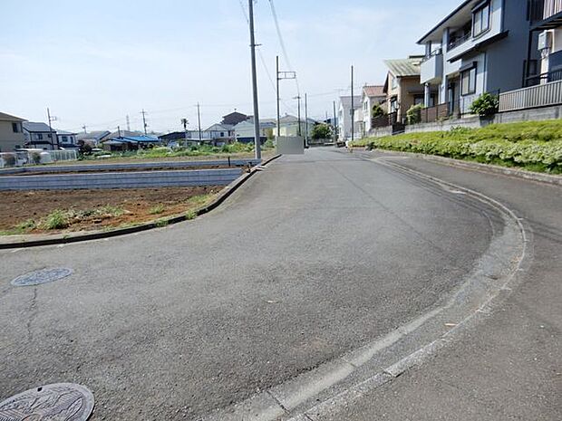 前面道路&現地土地