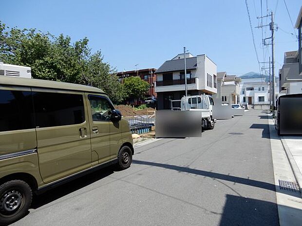 前面道路&現地土地写真