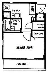 メゾン石神東池袋 1Kの間取図画像