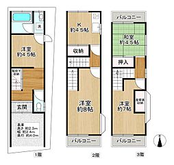 鳥飼野々3丁目 4Kの間取り