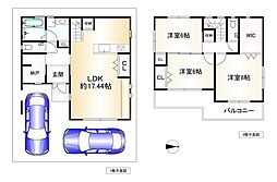 近鉄大阪線 弥刀駅 徒歩14分 3SLDKの間取り