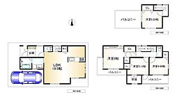 近鉄大阪線 長瀬駅 徒歩13分 4LDKの間取り