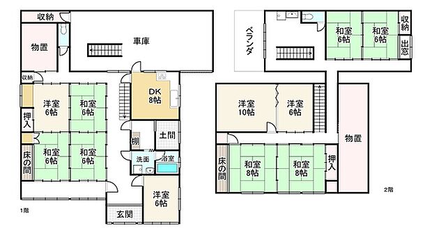 信楽高原鐵道 信楽駅までバス約20分 近江中野バス停 徒歩1分(12DK)の間取り