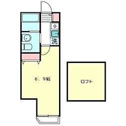 ル・ブランローズ小岩 1Kの間取図画像