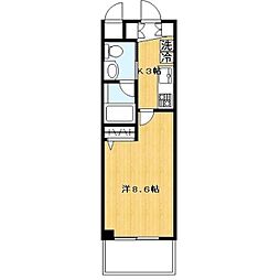 フロレスタ日吉 1Kの間取図画像