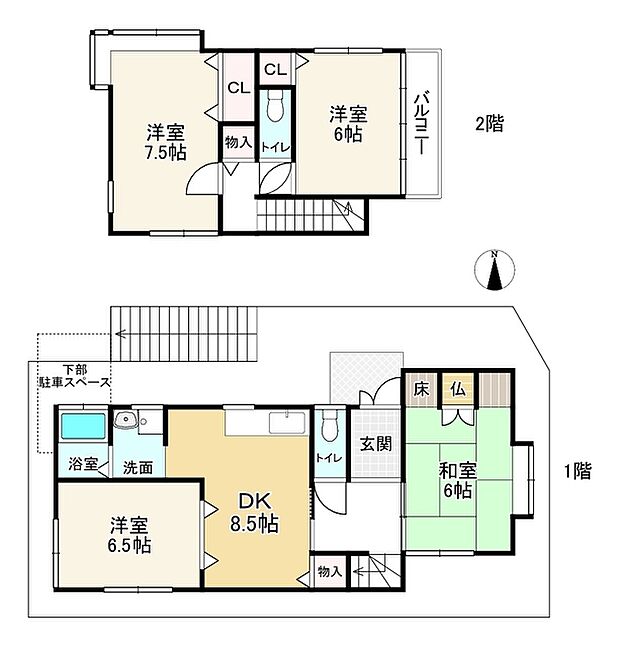 阪急嵐山線 上桂駅まで 徒歩19分(4DK)の間取り