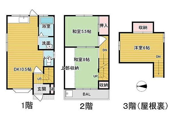 ＪＲ片町線 住道駅まで 徒歩11分(3LDK)の間取り