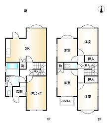 京阪宇治線 木幡駅 徒歩10分 5DKの間取り