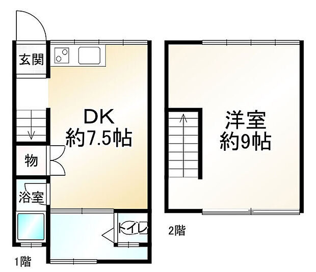 京阪宇治線 黄檗駅まで 徒歩4分(1DK)の間取り