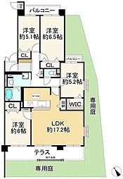 メロディーハイム牧野公園弐番館 4LDKの間取り