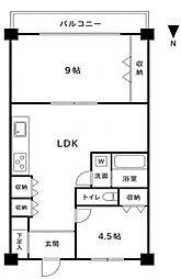 西船橋永谷マンション 2LDKの間取図画像