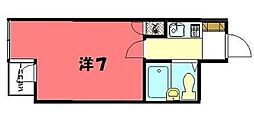 ナルド北白川 3階1Kの間取り