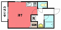 プロスペクト下鴨 ワンルームの間取図画像