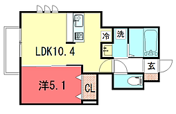 間取図画像 1LDK
