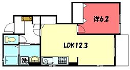 マサール哲学の道 1階1LDKの間取り
