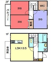 ボナール岩倉 1階3LDKの間取り