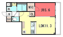 ベラジオ雅び京都洛北ガーデン 4階1LDKの間取り