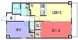 ベリエ茶五 1SLDKの間取図画像