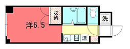 ジュイール北白川 1Kの間取図画像