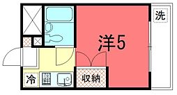 コーポ・よねだ 1Kの間取図画像