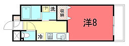 おーりとーり 1Kの間取図画像
