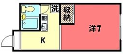 メゾンユーコーク 1Kの間取図画像