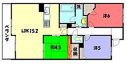プレサンス京都一乗寺 3LDKの間取図画像