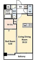 NS平成 1LDKの間取図画像