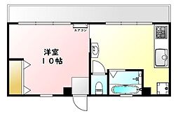 K2ヒルズ 2階1DKの間取り