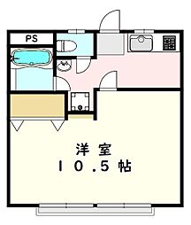 ゼフィールつくば 1DKの間取図画像
