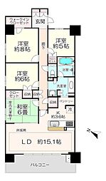 ウェリスつくば研究学園テラス 4LDKの間取図画像