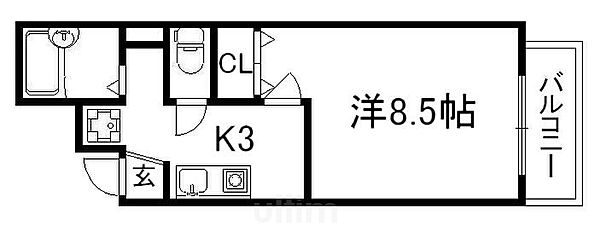 アルティスタ三条 ｜京都府京都市中京区壬生神明町(賃貸マンション1K・3階・23.70㎡)の写真 その2