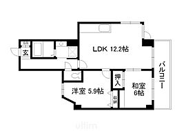 さとうIII 5階2LDKの間取り