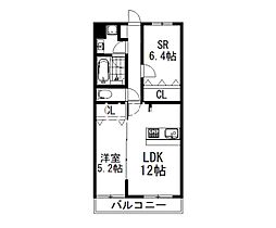 Plum Owl II 4階1SLDKの間取り