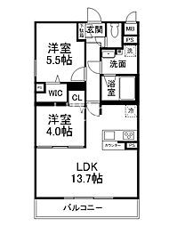仮称）中島様マンション 2階1SLDKの間取り
