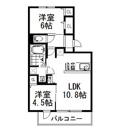 Bell　soar 3階2LDKの間取り