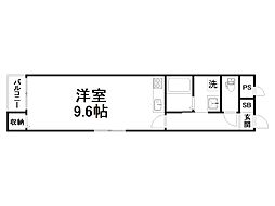ラパン四条大宮 ワンルームの間取図画像